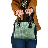 Green Hawaii Palaka Cowboy Turtle Shoulder Handbag Hawaiian Paniolo Puakenikeni Maile Lei DT05 One Size Green - Polynesian Pride