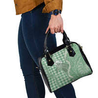 Green Hawaii Palaka Cowboy Turtle Shoulder Handbag Hawaiian Paniolo Puakenikeni Maile Lei DT05 - Polynesian Pride
