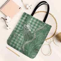 Green Hawaii Palaka Cowboy Turtle Tote Bag Hawaiian Paniolo Puakenikeni Maile Lei DT05 Black Strap One Size Green - Polynesian Pride