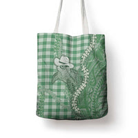 Green Hawaii Palaka Cowboy Turtle Tote Bag Hawaiian Paniolo Puakenikeni Maile Lei DT05 - Polynesian Pride