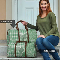 Green Hawaii Palaka Cowboy Turtle Travel Bag Hawaiian Paniolo Puakenikeni Maile Lei DT05 - Polynesian Pride