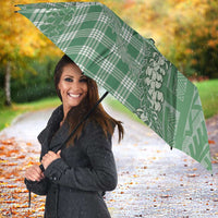 Green Hawaii Palaka Cowboy Turtle Umbrella Hawaiian Paniolo Puakenikeni Maile Lei DT05 - Polynesian Pride