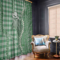 Green Hawaii Palaka Cowboy Turtle Window Curtain Hawaiian Paniolo Puakenikeni Maile Lei DT05 - Polynesian Pride