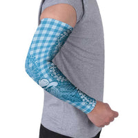 Blue Hawaii Palaka Cowboy Turtle Arm Sleeves Hawaiian Paniolo Puakenikeni Maile Lei DT05 - Polynesian Pride