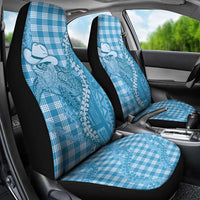 Blue Hawaii Palaka Cowboy Turtle Car Seat Cover Hawaiian Paniolo Puakenikeni Maile Lei DT05 - Polynesian Pride
