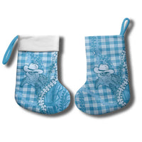 Blue Hawaii Palaka Cowboy Turtle Christmas Stocking Hawaiian Paniolo Puakenikeni Maile Lei DT05 - Polynesian Pride