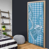 Blue Hawaii Palaka Cowboy Turtle Door Cover Hawaiian Paniolo Puakenikeni Maile Lei DT05 - Polynesian Pride
