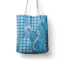 Blue Hawaii Palaka Cowboy Turtle Tote Bag Hawaiian Paniolo Puakenikeni Maile Lei DT05 - Polynesian Pride