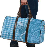 Blue Hawaii Palaka Cowboy Turtle Travel Bag Hawaiian Paniolo Puakenikeni Maile Lei DT05 - Polynesian Pride
