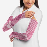 Pink Hawaii Palaka Cowboy Turtle Arm Sleeves Hawaiian Paniolo Puakenikeni Maile Lei DT05 - Polynesian Pride