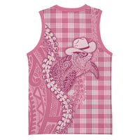 Pink Hawaii Palaka Cowboy Turtle Basketball Jersey Hawaiian Paniolo Puakenikeni Maile Lei DT05 - Polynesian Pride