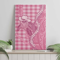 Pink Hawaii Palaka Cowboy Turtle Canvas Wall Art Hawaiian Paniolo Puakenikeni Maile Lei DT05 - Polynesian Pride