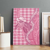 Pink Hawaii Palaka Cowboy Turtle Canvas Wall Art Hawaiian Paniolo Puakenikeni Maile Lei DT05 - Polynesian Pride