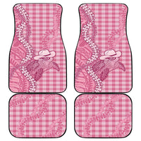 Pink Hawaii Palaka Cowboy Turtle Car Mats Hawaiian Paniolo Puakenikeni Maile Lei DT05 - Polynesian Pride