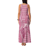 Pink Hawaii Palaka Cowboy Turtle Family Matching Tank Maxi Dress and Hawaiian Shirt Hawaiian Paniolo Puakenikeni Maile Lei DT05 - Polynesian Pride