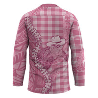 Pink Hawaii Palaka Cowboy Turtle Hockey Jersey Hawaiian Paniolo Puakenikeni Maile Lei DT05 - Polynesian Pride