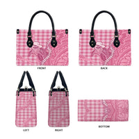 Pink Hawaii Palaka Cowboy Turtle Leather Bag Hawaiian Paniolo Puakenikeni Maile Lei DT05 - Polynesian Pride