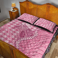 Pink Hawaii Palaka Cowboy Turtle Quilt Bed Set Hawaiian Paniolo Puakenikeni Maile Lei DT05 - Polynesian Pride