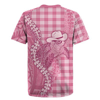 Pink Hawaii Palaka Cowboy Turtle Rugby Jersey Hawaiian Paniolo Puakenikeni Maile Lei DT05 - Polynesian Pride