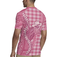 Pink Hawaii Palaka Cowboy Turtle Rugby Jersey Hawaiian Paniolo Puakenikeni Maile Lei DT05 - Polynesian Pride