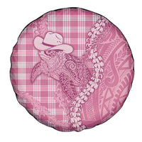 Pink Hawaii Palaka Cowboy Turtle Spare Tire Cover Hawaiian Paniolo Puakenikeni Maile Lei DT05 - Polynesian Pride