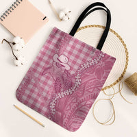 Pink Hawaii Palaka Cowboy Turtle Tote Bag Hawaiian Paniolo Puakenikeni Maile Lei DT05 Black Strap One Size Pink - Polynesian Pride