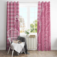 Pink Hawaii Palaka Cowboy Turtle Window Curtain Hawaiian Paniolo Puakenikeni Maile Lei DT05 - Polynesian Pride