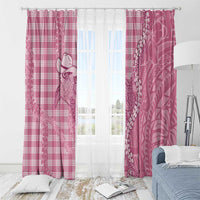 Pink Hawaii Palaka Cowboy Turtle Window Curtain Hawaiian Paniolo Puakenikeni Maile Lei DT05 - Polynesian Pride