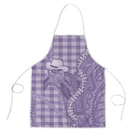 Purple Hawaii Palaka Cowboy Turtle Apron Hawaiian Paniolo Puakenikeni Maile Lei DT05 Purple - Polynesian Pride