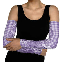 Purple Hawaii Palaka Cowboy Turtle Arm Sleeves Hawaiian Paniolo Puakenikeni Maile Lei DT05 - Polynesian Pride