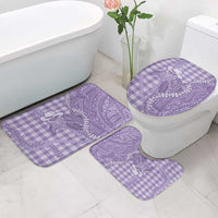 Purple Hawaii Palaka Cowboy Turtle Bathroom Set Hawaiian Paniolo Puakenikeni Maile Lei DT05 - Polynesian Pride