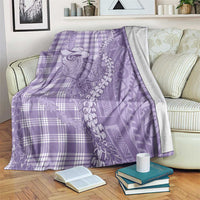 Purple Hawaii Palaka Cowboy Turtle Blanket Hawaiian Paniolo Puakenikeni Maile Lei DT05 Purple - Polynesian Pride