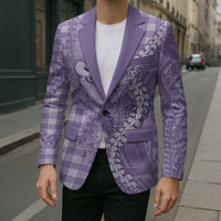 Purple Hawaii Palaka Cowboy Turtle Blazer Hawaiian Paniolo Puakenikeni Maile Lei DT05 - Polynesian Pride
