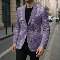 Purple Hawaii Palaka Cowboy Turtle Blazer Hawaiian Paniolo Puakenikeni Maile Lei DT05 - Polynesian Pride
