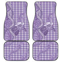 Purple Hawaii Palaka Cowboy Turtle Car Mats Hawaiian Paniolo Puakenikeni Maile Lei DT05 - Polynesian Pride