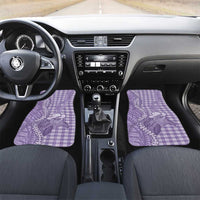 Purple Hawaii Palaka Cowboy Turtle Car Mats Hawaiian Paniolo Puakenikeni Maile Lei DT05 Set 2pcs - Front Purple - Polynesian Pride