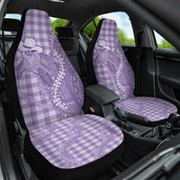 Purple Hawaii Palaka Cowboy Turtle Car Seat Cover Hawaiian Paniolo Puakenikeni Maile Lei DT05 One Size Purple - Polynesian Pride