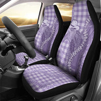 Purple Hawaii Palaka Cowboy Turtle Car Seat Cover Hawaiian Paniolo Puakenikeni Maile Lei DT05 - Polynesian Pride