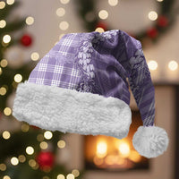 Purple Hawaii Palaka Cowboy Turtle Christmas Santa Hat Hawaiian Paniolo Puakenikeni Maile Lei DT05 With Fur Purple - Polynesian Pride