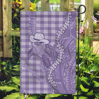 Purple Hawaii Palaka Cowboy Turtle Garden Flag Hawaiian Paniolo Puakenikeni Maile Lei DT05 Garden Flag Purple - Polynesian Pride