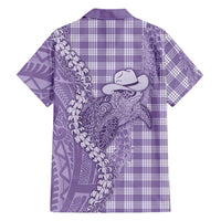 Purple Hawaii Palaka Cowboy Turtle Hawaiian Shirt Hawaiian Paniolo Puakenikeni Maile Lei DT05 - Polynesian Pride