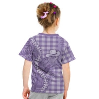 Purple Hawaii Palaka Cowboy Turtle Kid T Shirt Hawaiian Paniolo Puakenikeni Maile Lei DT05 - Polynesian Pride