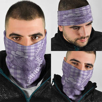 Purple Hawaii Palaka Cowboy Turtle Neck Gaiter Hawaiian Paniolo Puakenikeni Maile Lei DT05 - Polynesian Pride