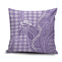 Purple Hawaii Palaka Cowboy Turtle Pillow Cover Hawaiian Paniolo Puakenikeni Maile Lei DT05 Purple - Polynesian Pride