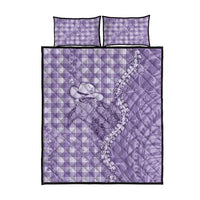 Purple Hawaii Palaka Cowboy Turtle Quilt Bed Set Hawaiian Paniolo Puakenikeni Maile Lei DT05 - Polynesian Pride