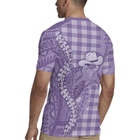 Purple Hawaii Palaka Cowboy Turtle Rugby Jersey Hawaiian Paniolo Puakenikeni Maile Lei DT05 - Polynesian Pride