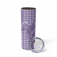 Purple Hawaii Palaka Cowboy Turtle Skinny Tumbler Hawaiian Paniolo Puakenikeni Maile Lei DT05 - Polynesian Pride