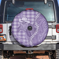 Purple Hawaii Palaka Cowboy Turtle Spare Tire Cover Hawaiian Paniolo Puakenikeni Maile Lei DT05 Purple - Polynesian Pride