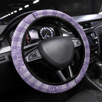 Purple Hawaii Palaka Cowboy Turtle Steering Wheel Cover Hawaiian Paniolo Puakenikeni Maile Lei DT05 Universal Fit Purple - Polynesian Pride