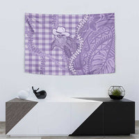Purple Hawaii Palaka Cowboy Turtle Tapestry Hawaiian Paniolo Puakenikeni Maile Lei DT05 - Polynesian Pride